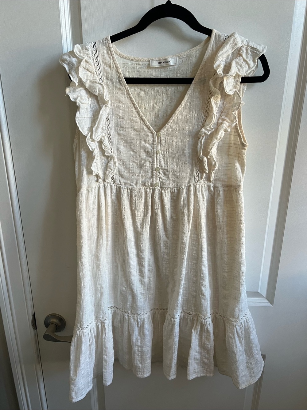 Promod White Ruffle Sundress - Picture 1 of 2